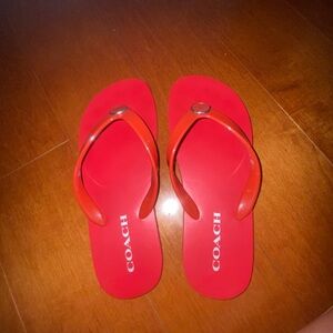 Coach Women's Bright Red Sandals